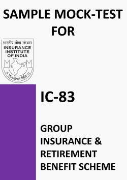 IC-83 Group Insurance and Retirement Benefit Scheme